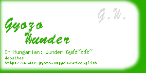 gyozo wunder business card